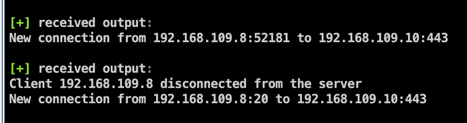 Cobalt Strike console showing client disconnected after deactivation